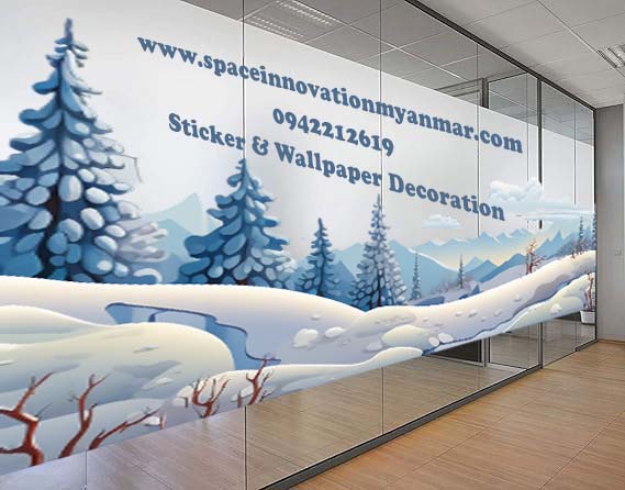 Wallpaper Sticker Designs & Printing, Privacy Glass Sticker, Sun Protection Window Film Installation