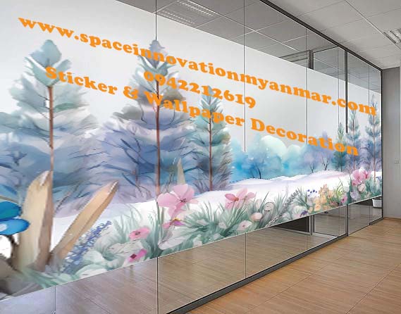 Wallpaper Sticker Designs & Printing, Privacy Glass Sticker, Sun Protection Window Film Installation