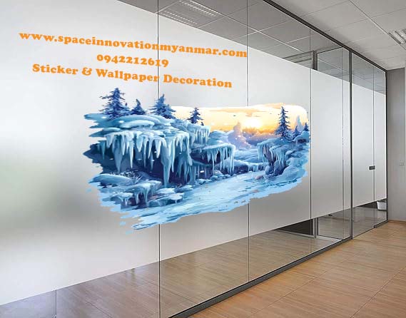 Wallpaper Sticker Designs & Printing, Privacy Glass Sticker, Sun Protection Window Film Installation
