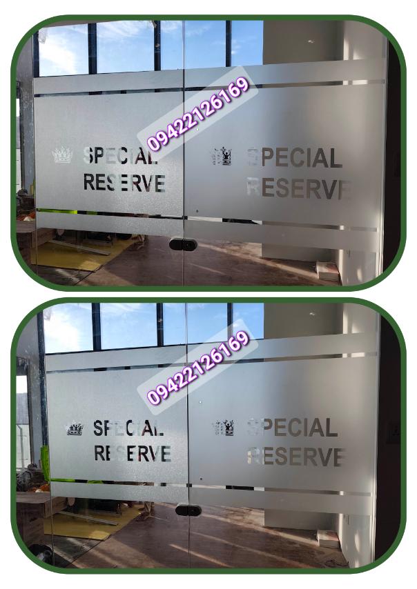 Frsoted Glass Sticker Logo Cutting, Logo Cut Out Sticker, Privacy Sticker, Office Glass Sticker
